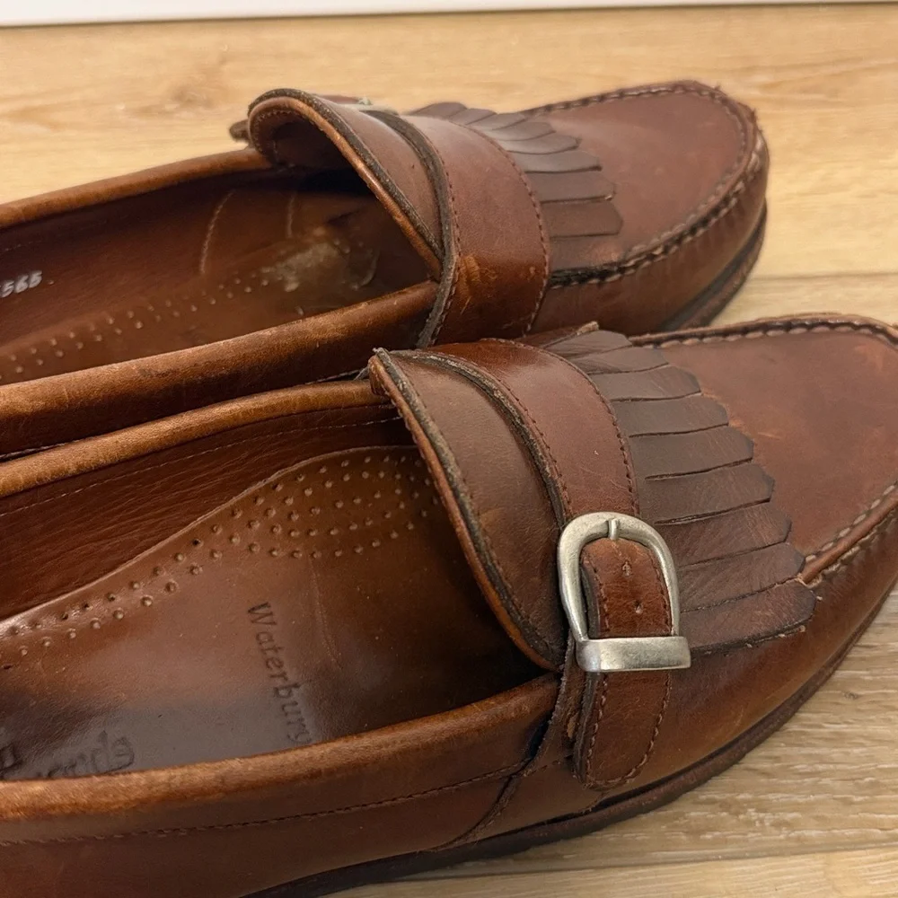 Allen Edmonds Waterbury Brown Leather Kiltie Buckle Loafers Men’s 9.5 D